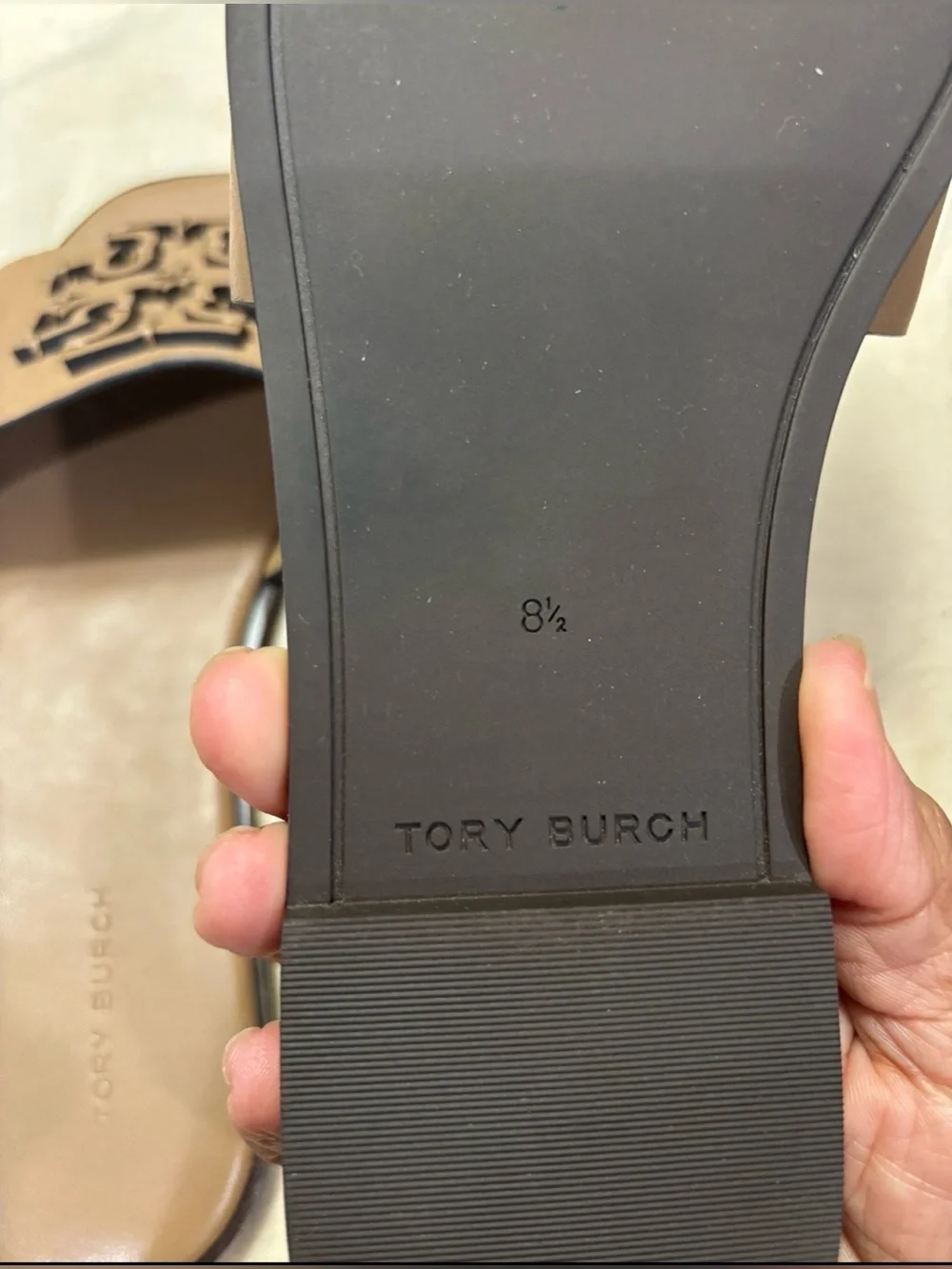 Tory Burch Ines Sandals Leather Slide Size 8.5